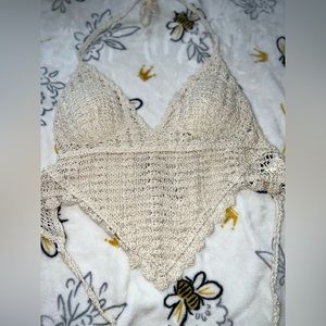 SHEIN HALTER TOP beige